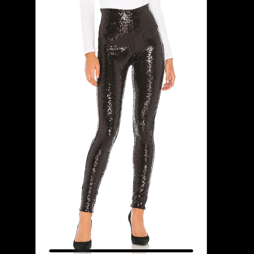 NWT Commando Sequin Leggings Medium Black